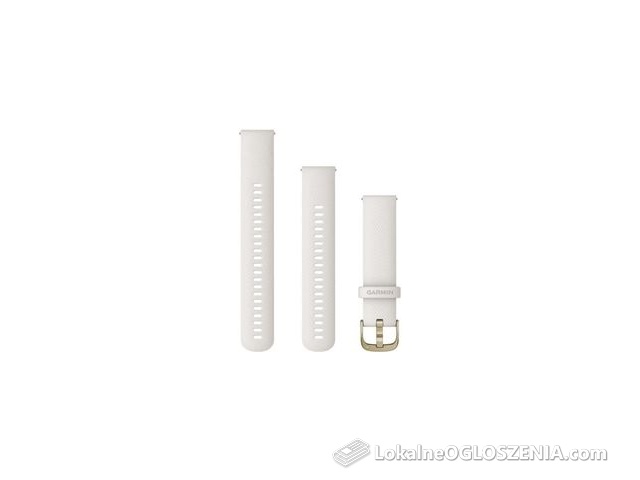 Garmin Silikonowy pasek 20 mm Quick Release Forerunner 55, 245, 645 / Vivomove HR, 3, Luxe, Style / Venu / Vivoactive 3 - Jasnokremowy z kremowozłotym