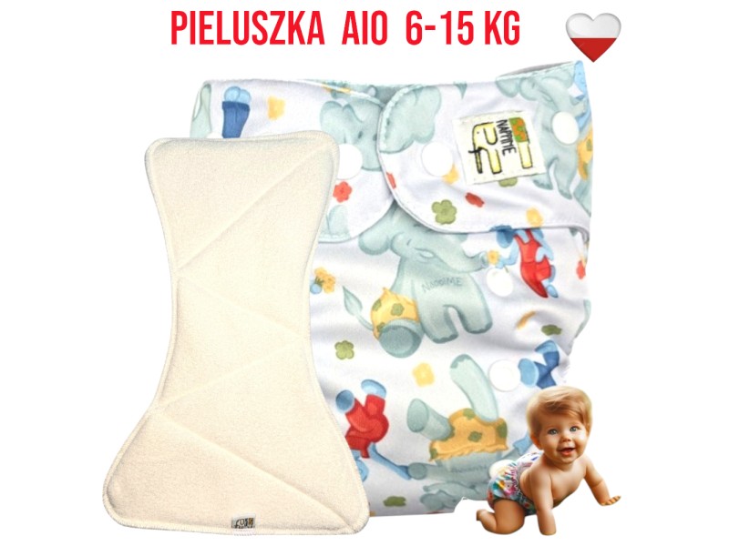 Pieluszka Wielorazowa AIO Kieszonka bambus NAPPIMIŚ  NappiMe