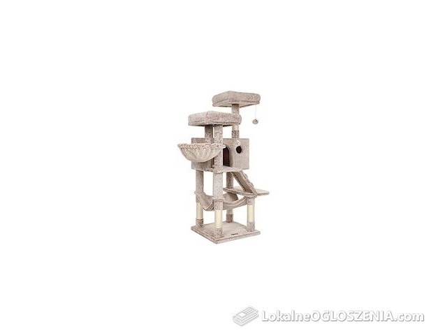 FEANDREA PCT162M01 Drapak dla kota z miękkim pokrowcem - jasnobrązowy