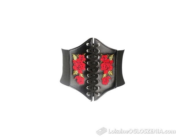 PASEK PAS GORSET szeroki Wiązany HAFT FOLK GÓRALSKI rozmiar L