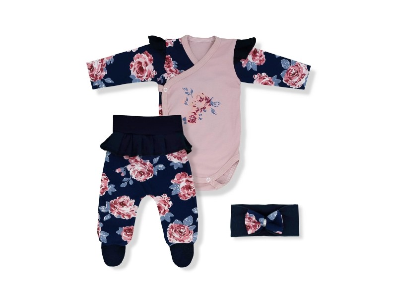 KOMPLET DLA DZIEWCZYNKI RÓŻA GRANAT