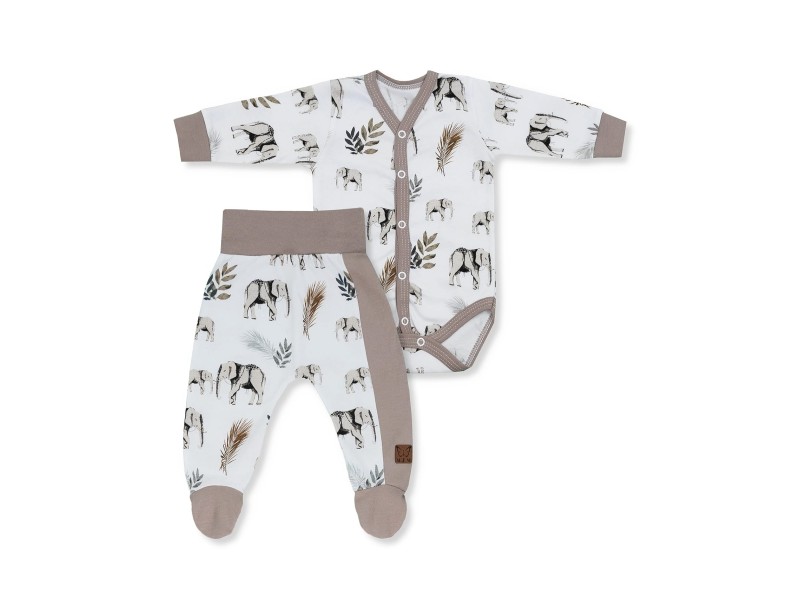 KOMPLET BODY ROZPINANE+PÓŁŚPIOSZKI KOLEKCJA SŁONIKI