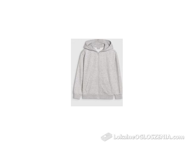 4F bluza z kapturem dla chłopca 4FJWSS25TSWSM1859 szara, kolor: szary, rozmiar: 158