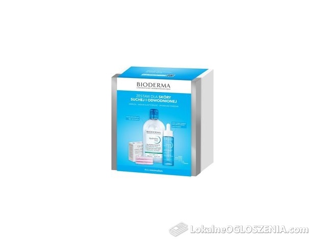 Bioderma Hydrabio Zestaw Xmass 2024 H2O Woda Micelarna 500ml + Hyalu+ Serum 30ml + Płatki Glov Puszyste Płatki Kosmetyczne 3szt.