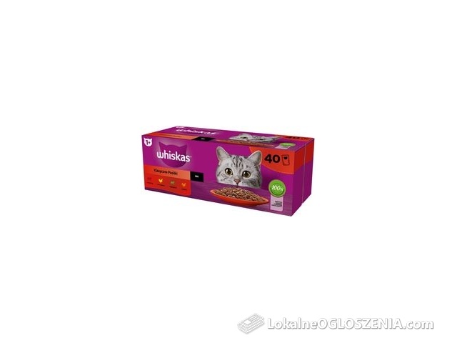 Whiskas Adult Klasyczne Posiłki Mokra Dla Dorosłych Kotów 4 Smaki W Sosie 40x85g