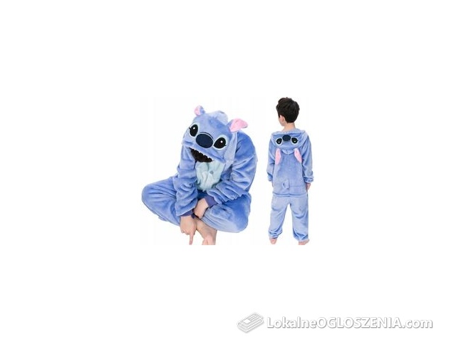 Stitch Piżama Dla Dzieci Kigurumi Onesie Przebranie Kostium Sticz Stich 140