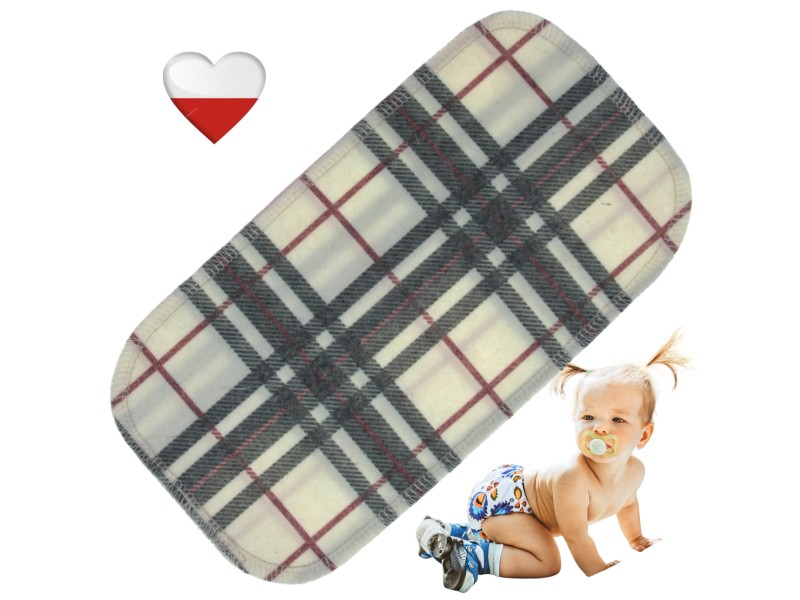 WKŁADKA WEŁNIANA SZARA KRATA