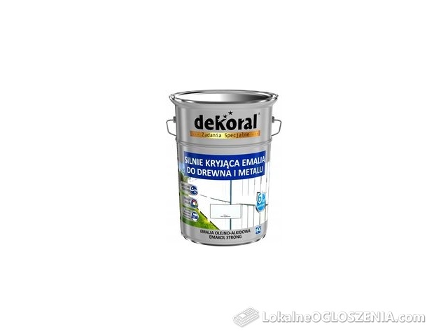 DEKORAL EMAKOL STRONG biały RAL 9003 10L
