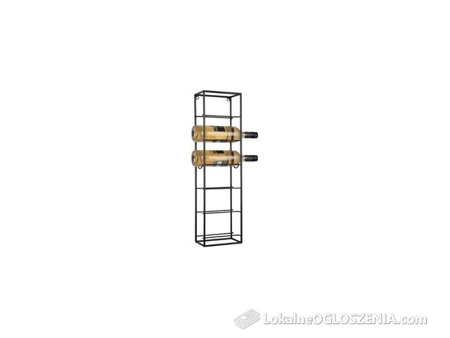 Present Time Wieszak Na Wino Single Na 6 Butelek 66x12x18cm (PT4089BK)