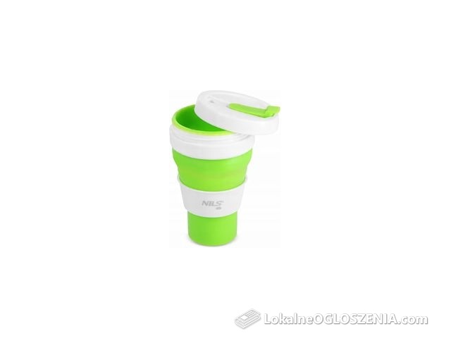 Nils Zielony Kubek Podróżny Składany 600Ml