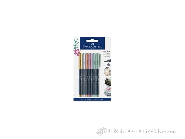 Pisaki metaliczne Metallics 6 kol. Faber Castell