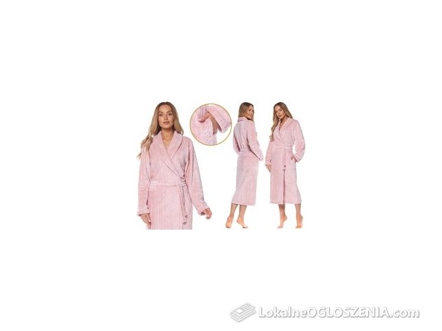 Szlafrok damski ATENA: różowy