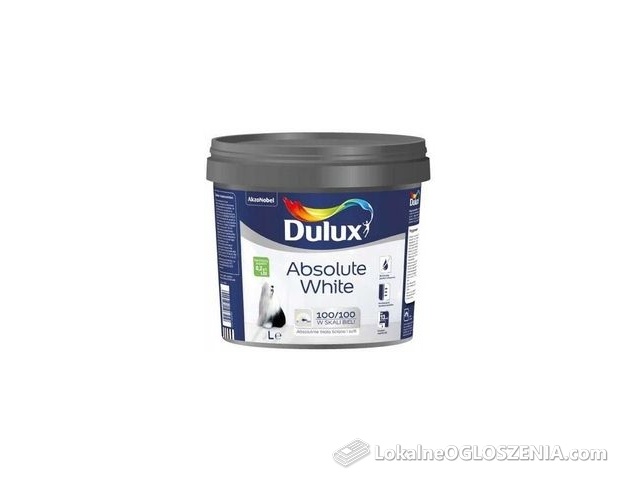 Dulux Absolute White Biała 9L