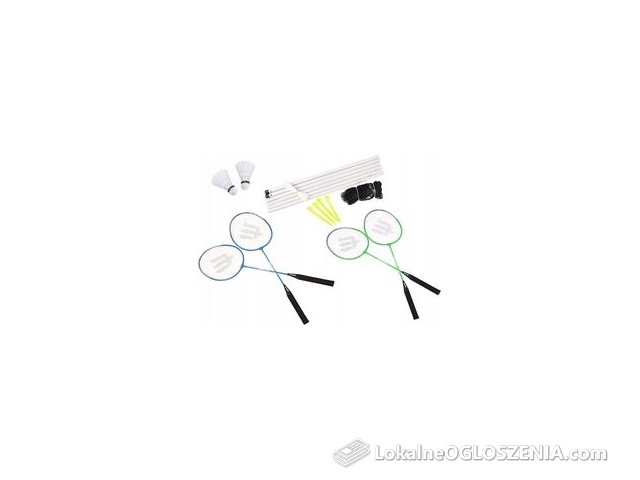 Enero Zestaw Do Badmintona 4 Rakietki Siatka Lotki