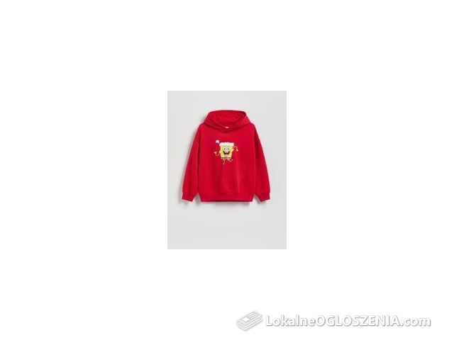 Reserved - Bawełniana bluza SpongeBob - czerwony