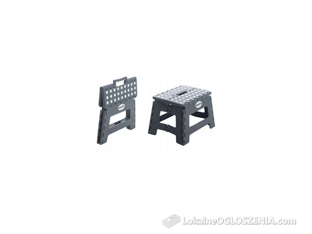 Stołek Taboret Składany Antypoślizgowy Szary 150kg A904028