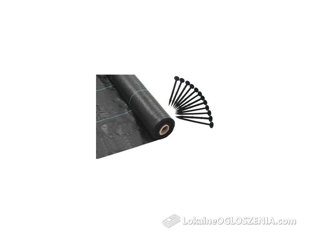 Mocna Mata Antychwastowa Agrowłóknina Ogrodowa 1,1X50M + 50 Kotew Szpilek