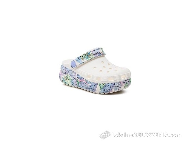 Crocs Klapki Classic Cutie Butterfly Clog K 208298 Biały