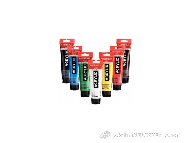 Farby akrylowe Talens 120ml 7 podstawowych kolorów