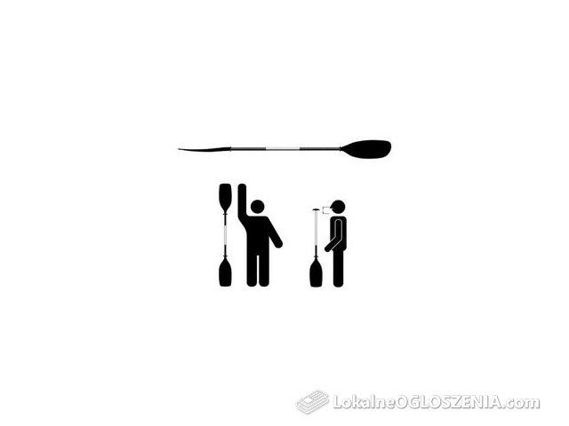 Wiosło kajakowe typ 702.0 asymetryczne 210 cm Gumotex czarne