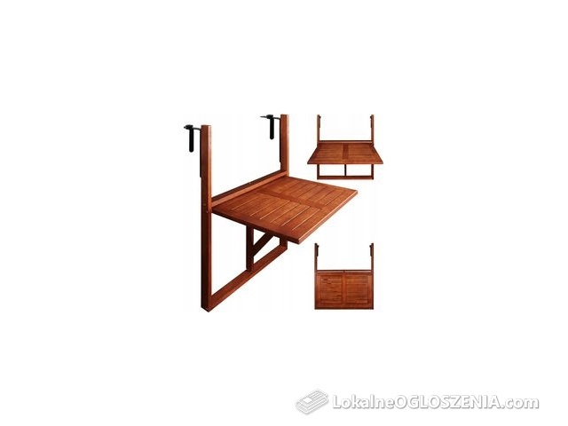 Stolik Drewniany Balkonowy Akacja składany