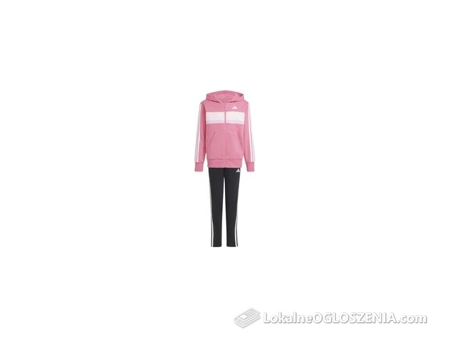 Dziecięcy Dres Adidas J 3S Tib FL TS Jc7521 – Różowy