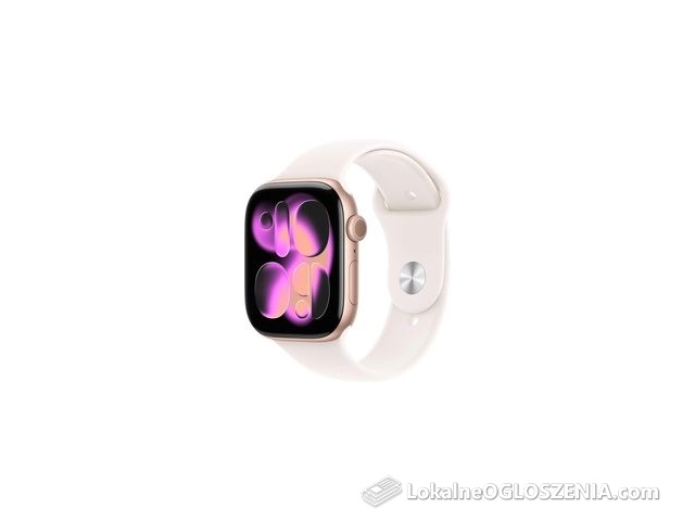 Apple Watch Series 11 GPS 42mm aluminium różowe złoto pasek sportowy łagodny róż S/M (MEU04MPA)