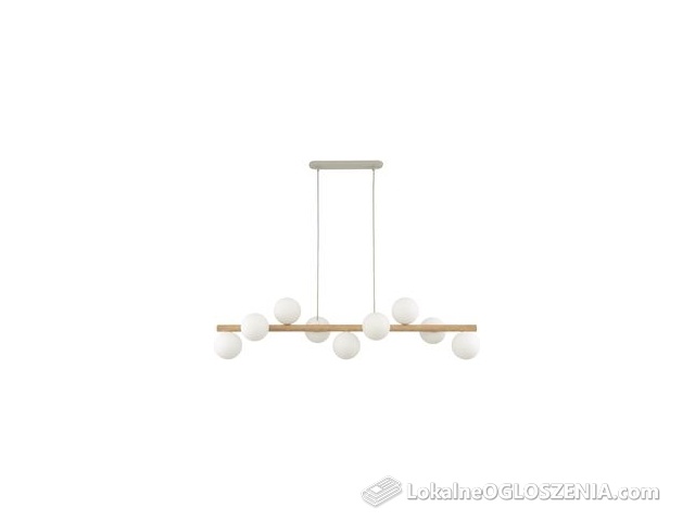Tk Lighting Estera Wood Lampa Wisząca Biały, Drewno (5906)