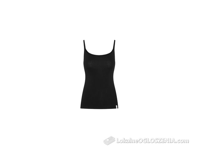 Czarny Bawełniany Top Na Ramiączkach Podkoszulki Damskie Esotiq XXL