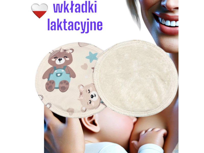 WKŁADKI LAKTACYJNE PUL bambus - MISIE MIĘTOWE