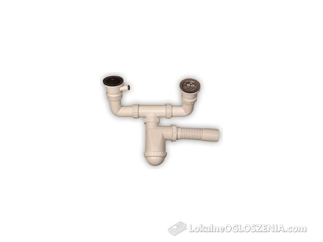 Jano Syfon Do Zlewozmywaka Podwójny Z Metalowym Sitkiem S2009
