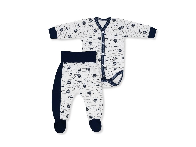 KOMPLET BODY ROZPINANE+PÓŁŚPIOSZKI KOLEKCJA OCEAN