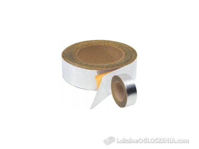 Srebrna Osłona Termiczna Samoprzylepna do 600°C 20 mm x 5 m taśma termiczna