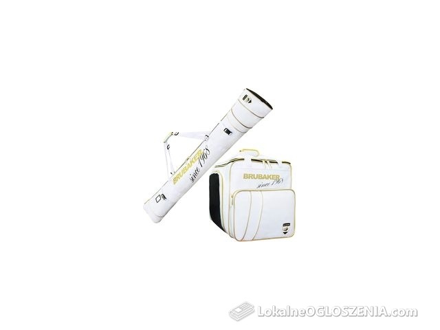 Brubaker Combi Set Grenoble - Pokrowiec Na Narty 170cm I Buty Narciarskie 1 Parę Nart + Kijki Kask