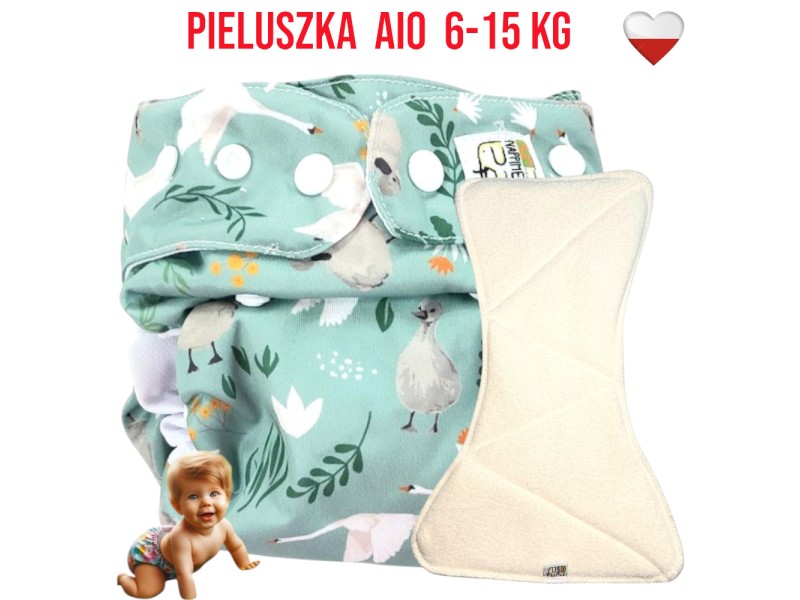 Pieluszka Wielorazowa AIO Kieszonka Mikropolar BRZYDKIE KACZĄTKO  NappiMe