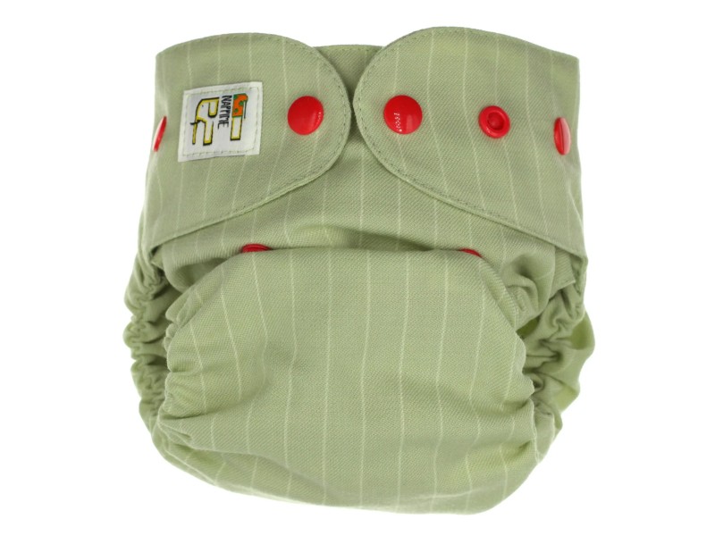 OTULACZ WEŁNIANY - JASNOZIELONE PASY koralowe napy