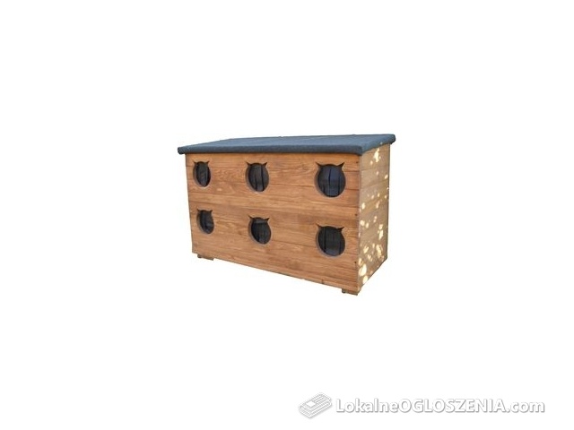 INNA BUDA BUDY DLA KOTA D6 OCIEPLONA SKRĘCONA MALOWANA BDKD6TIKOT6GŁKOGRPA+KOT