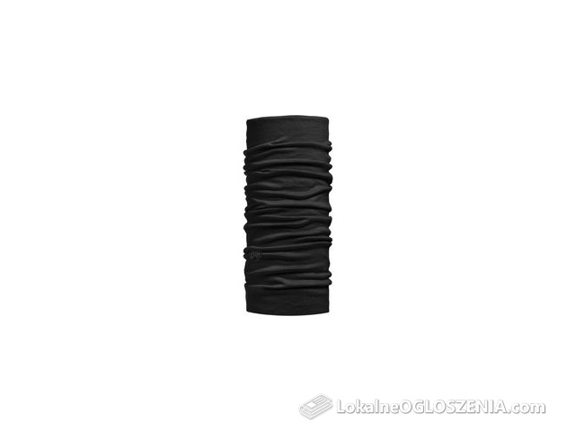 BUFF Chusta wielofunkcyjna Merino Lightweight BUFF dla dorosłych SOLID BLACK - Wielokolorowy