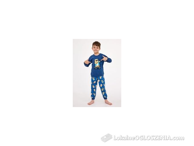 PIŻAMA CORNETTE CHŁ KD-593/177 CAPYBARA (kolor jeans print, rozmiar 122-128)