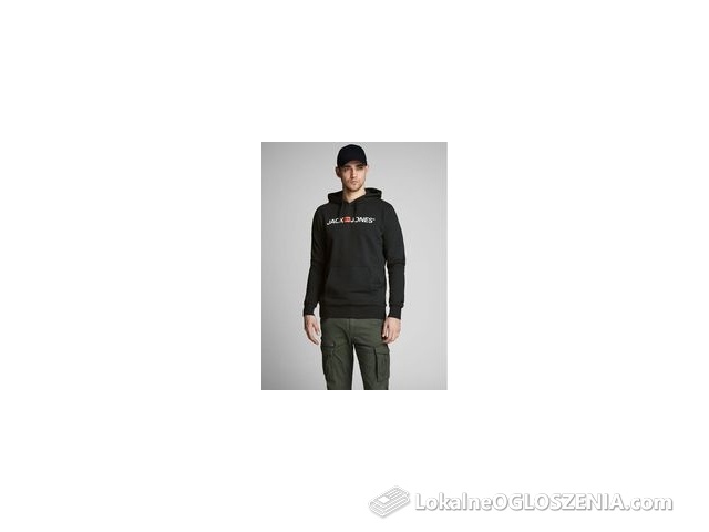 Jack&Jones Bluza Corp Old Logo 12137054 Czarny Regular Fit