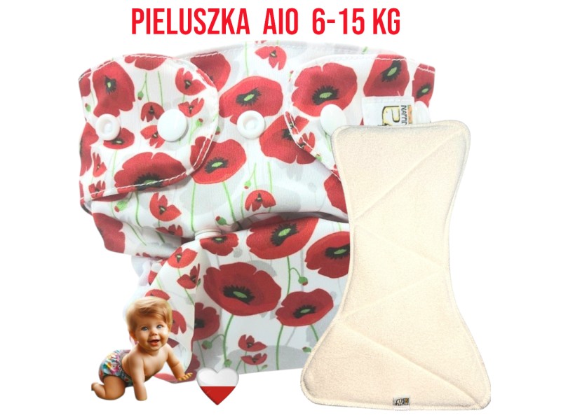 Pieluszka Wielorazowa AIO Kieszonka bambus MAKI  NappiMe