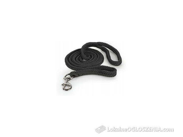 Happet Smycz Linka Pleciona Czarna 220Cm