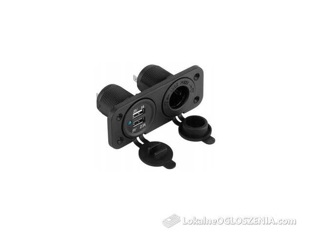 PEIYING ŁADOWARKA SAM. 2X USB 3,1A + GNIAZDO ZAPALNICZKI