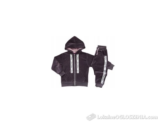 Welurowy dres dla dziewczynki komplet Welur 122