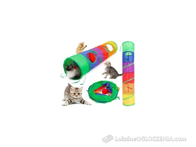 Długi Tunel Dla Kota Zabawka Dla Kotka Z Piłeczką 1579753654