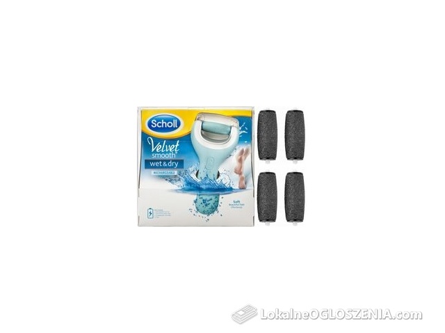 Scholl Velvet Wet Dry Pilnik+Ładowarka + 5 Rolek