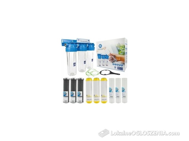 Aquafilter FHPRCL34-B-TRIPLE 3/4" +Wkłady Filtr zmiękczający