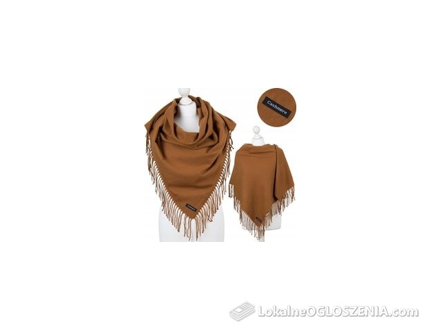 Kaszmirowa Chusta Lasyczna Ciepła Gruba Kaszmir