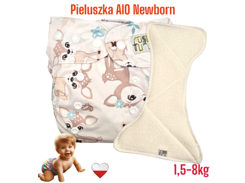 Pieluszka Wielorazowa AIO Newborn Kieszonka Coolmax SAERNKI
