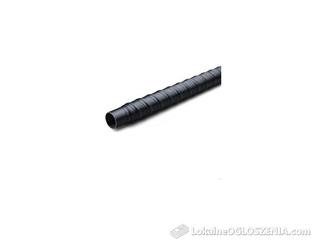 Theofils Drążek do szafy Rod Wrapped 558 Metalowy Czarny z Czarną Skórą (157025)